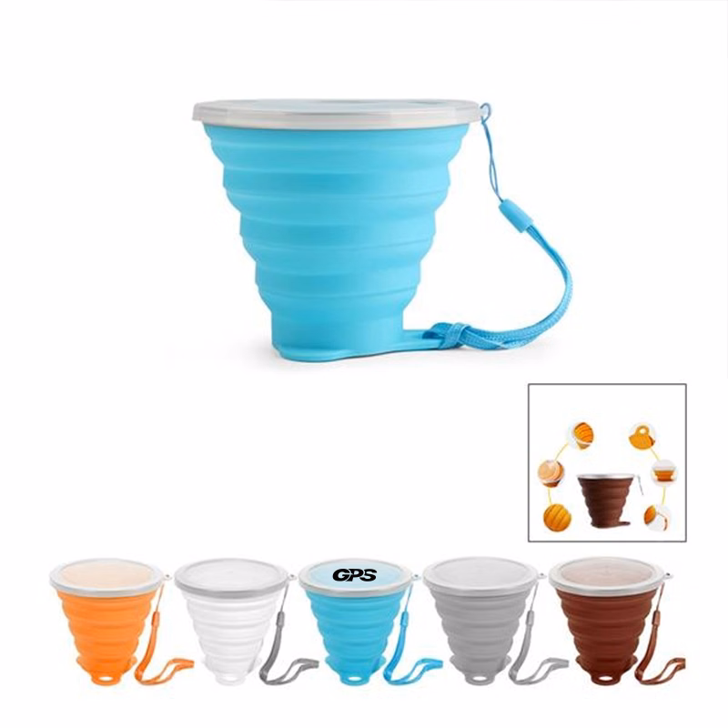 Collapsible Sports Bottle Silicone Folding Travel Cup