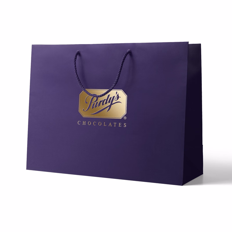 210g C1S paper bag with foil imprint on all sides (16*12*6")