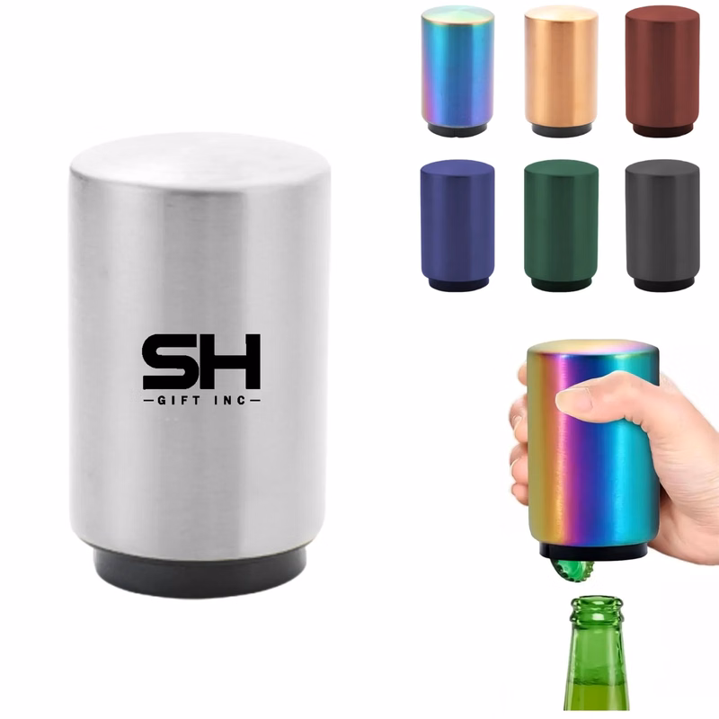 Magnetic Bottle Opener with Automatic Cap Catcher