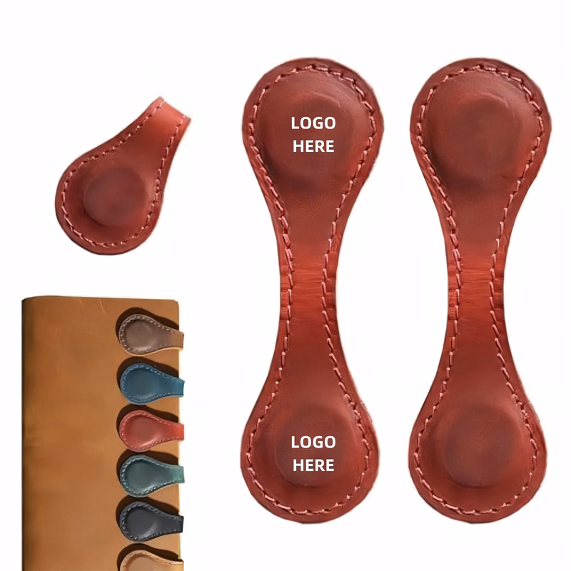 Magnetic Leather Bookmark
