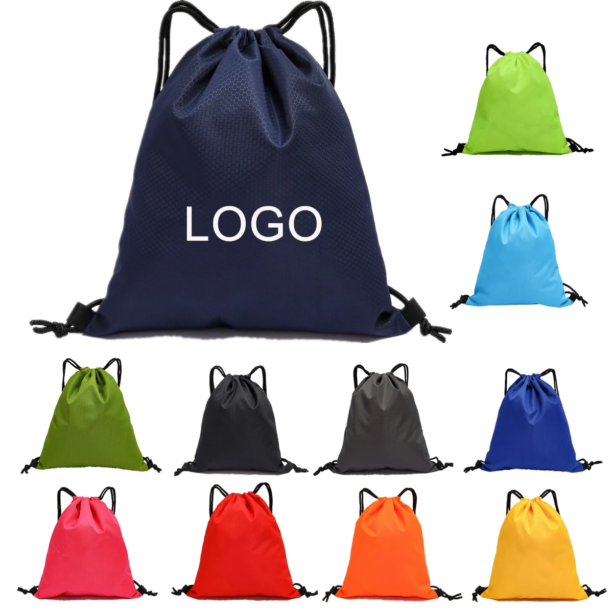 Waterproof Polyester Drawstring Backpack 1