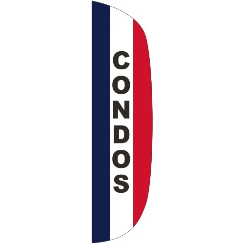 "CONDOS" 3' x 12' Message Flutter Flag 1