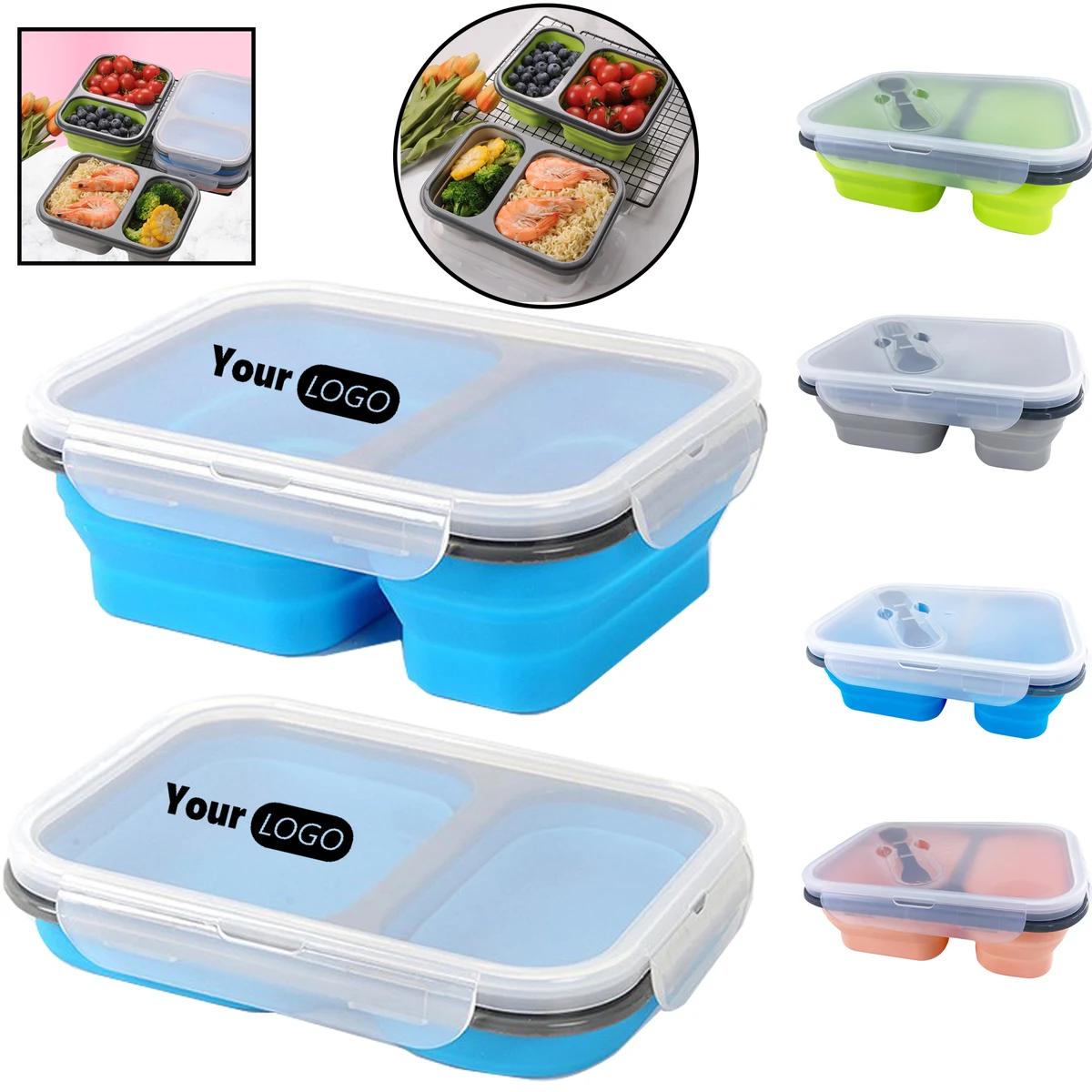 Lunch- Box ?C Colorful, Leak-Proof, & Divided 1
