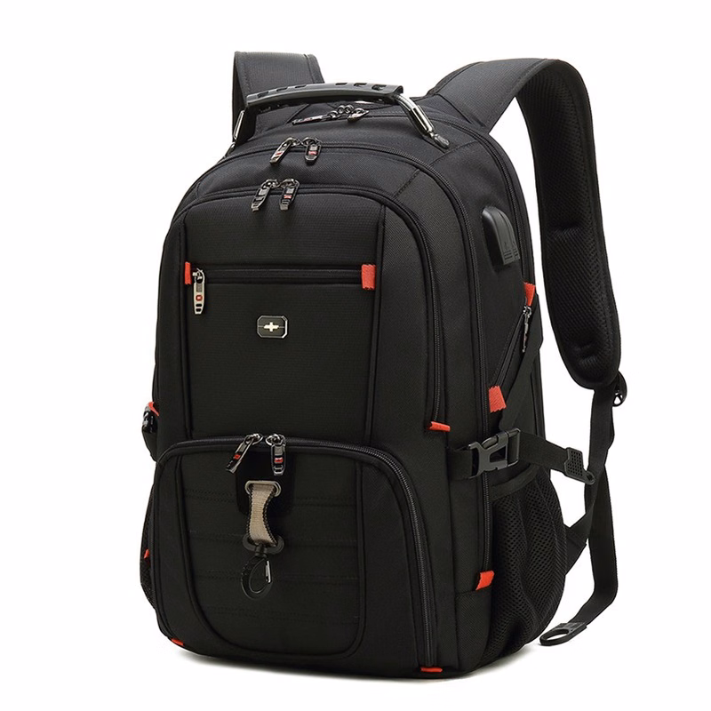 Travel Laptop Backpack w/ USB Charging Port Waterproof College Computer Bag Fits 15.6'' Laptop