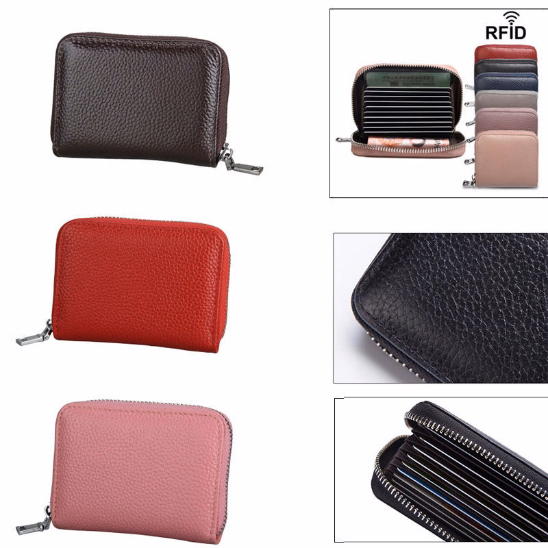 RFID Leather Credit Card Wallet
