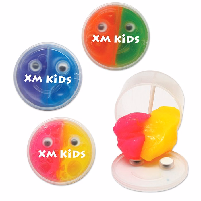 Assorted Colors Smiley Face Slime