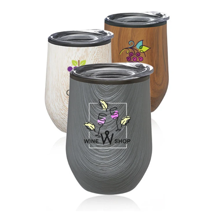 12 oz. Stemless Wine Glass with Lid - BPA Free 1