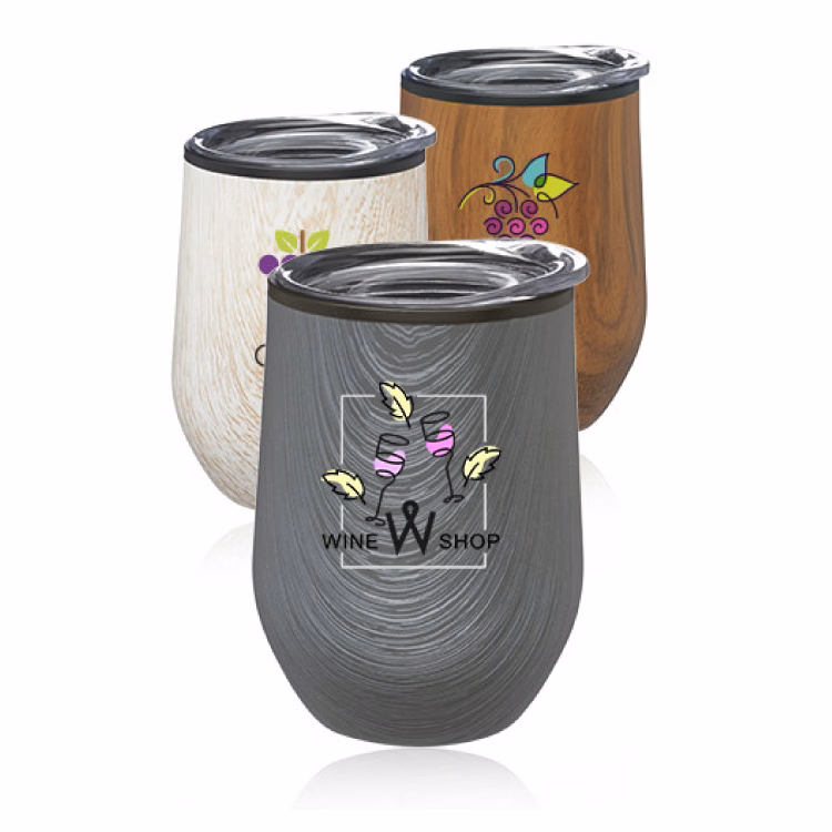 12 oz. Stemless Wine Glass with Lid - BPA Free