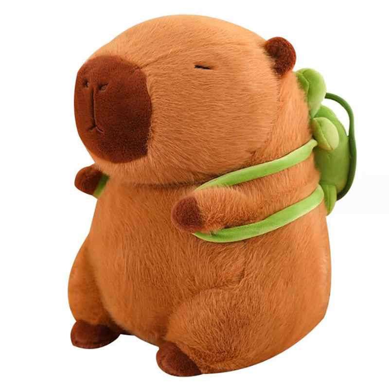 Capybara Plush Toy with Turtle Bag