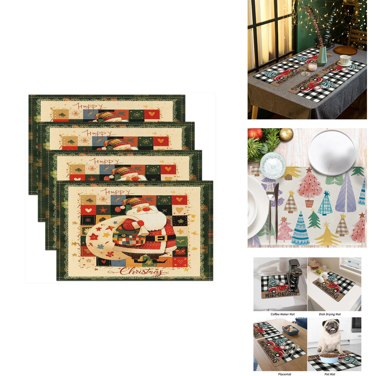 Customized Full Color Holiday Table Mat 1