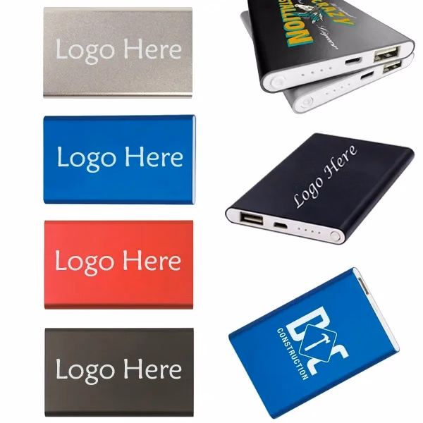 Quick Ship Slim Aluminum Universal Power Bank Charger