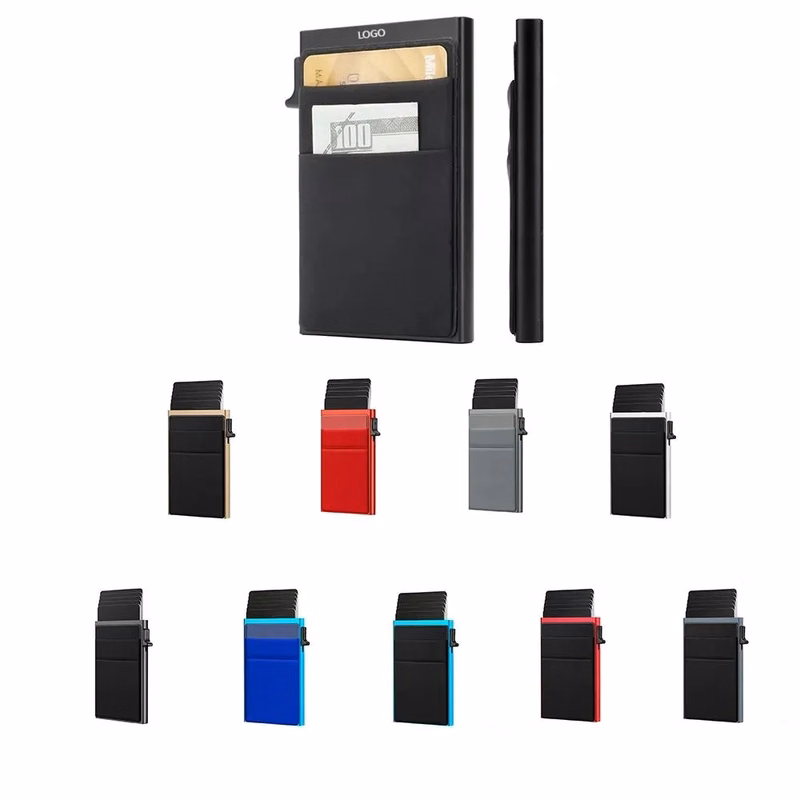 Minimalist RFID Blocking Card Wallet With Money Pocket
