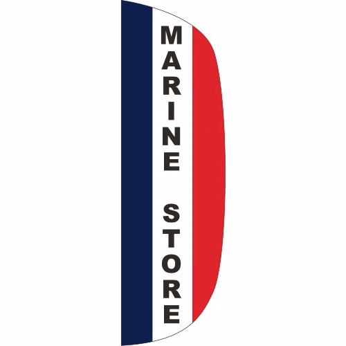 "MARINE STORE" 3' x 10' Message Flutter Flag