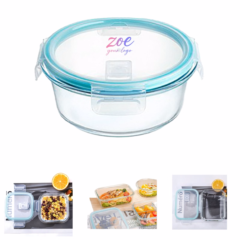 Full Color 13 OZ Glass Bento Lunch Box MOQ20PCS