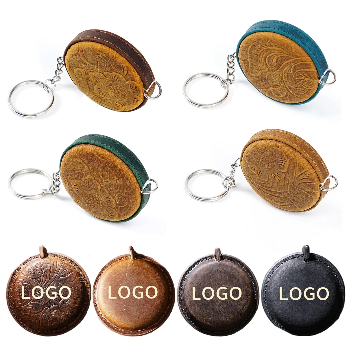 Mini Tape Measure With A Cowhide Shell 1