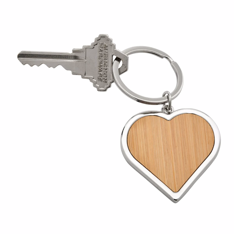 Bamboo Heart key Ring