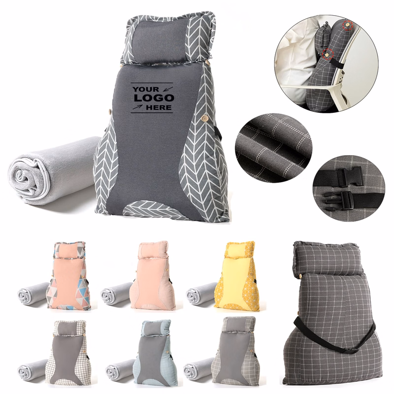 Office Lumbar Support Pillow With Blanket