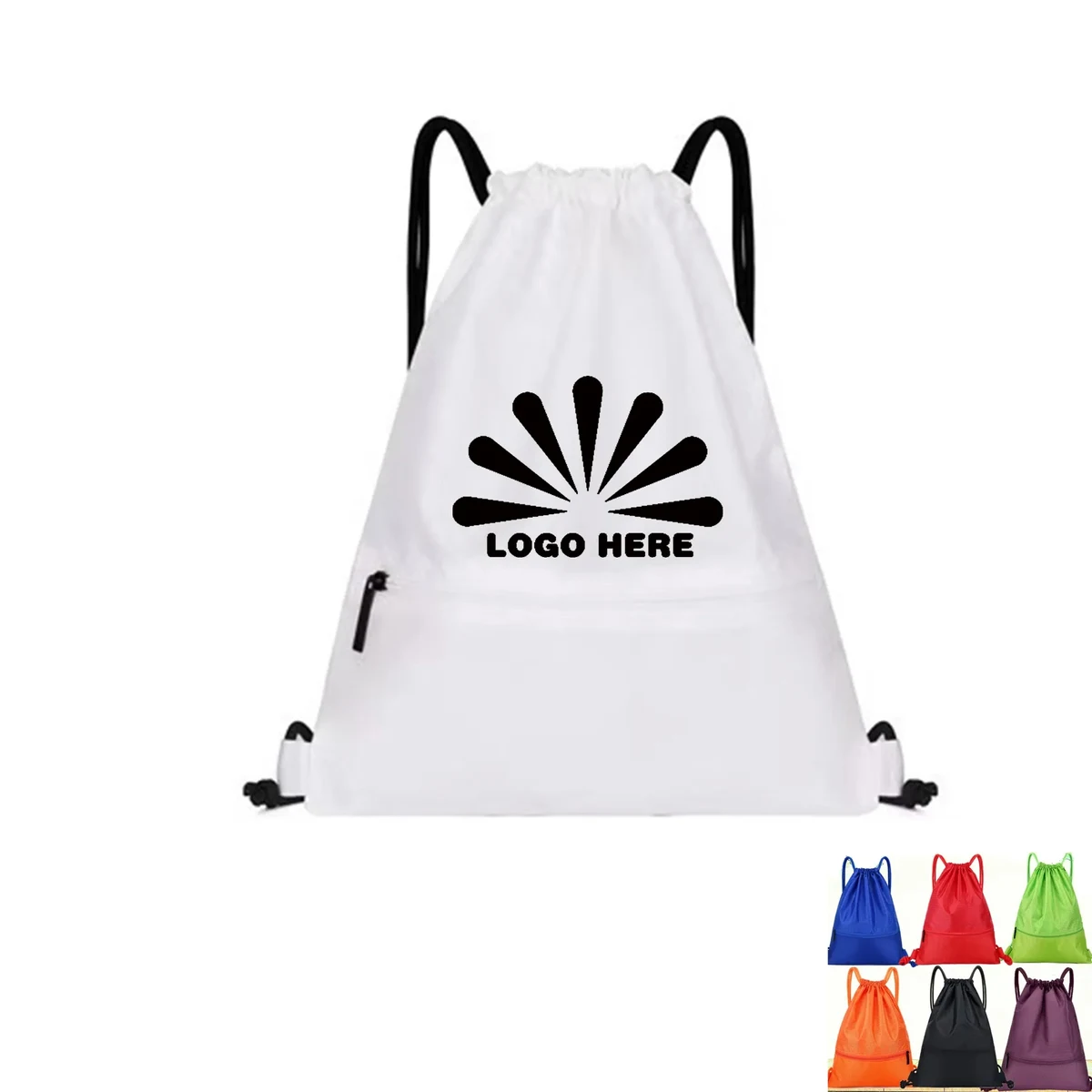 Polyester Drawstring Bag With Customizable Logo 1
