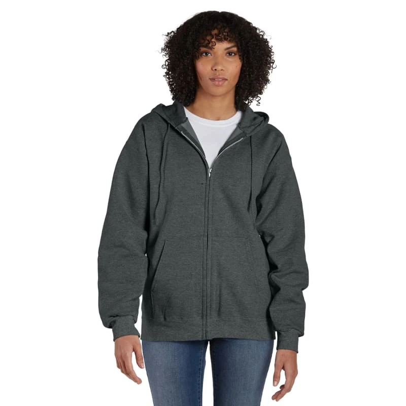 Hanes 9.7 Oz. Ultimate Cotton® 90/10 Full-Zip Hood, custom hoodie or sweatshirt with logo imprint 1