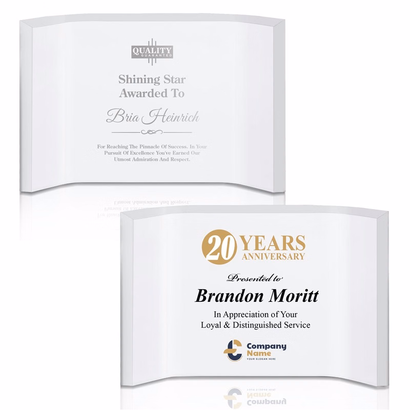 Horizontal Curved Award Frame
