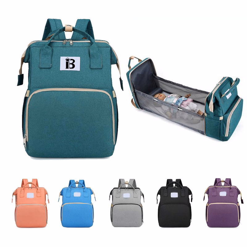 Portable Folding Crib Mommy Bag Backpack