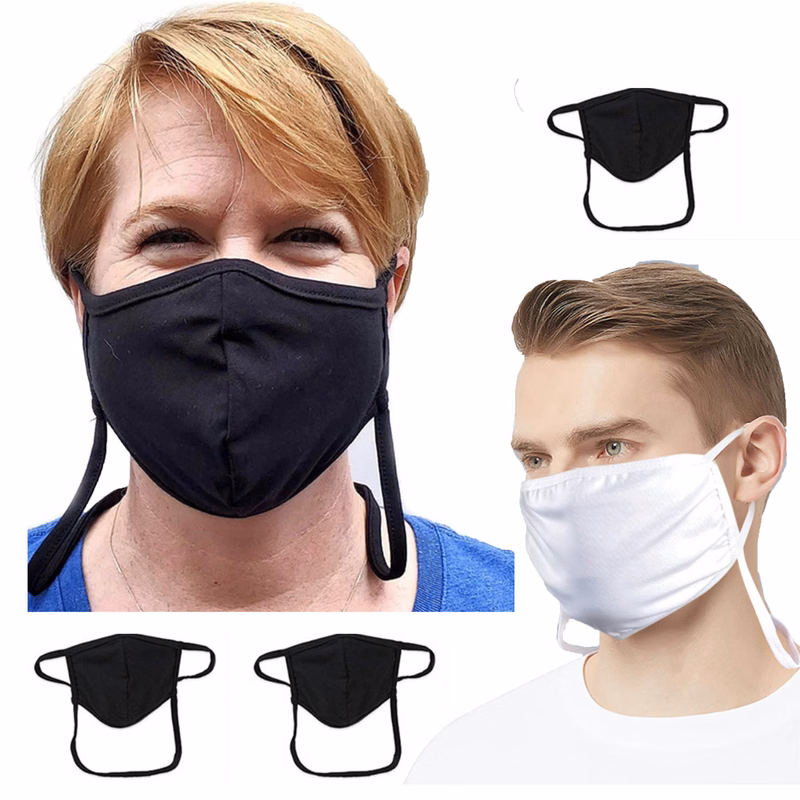 CustomLogo Cotton Adjustable Face Mask With Lanyard