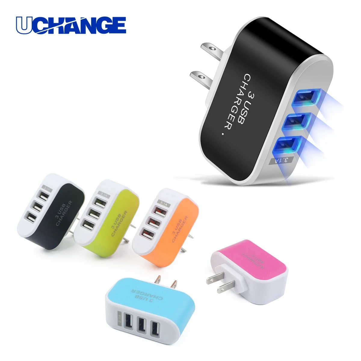 3-Port USB Universal Fast Charger Adapter 1