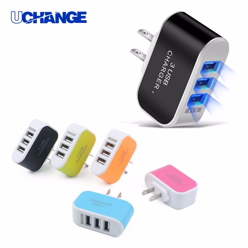 3-Port USB Universal Fast Charger Adapter