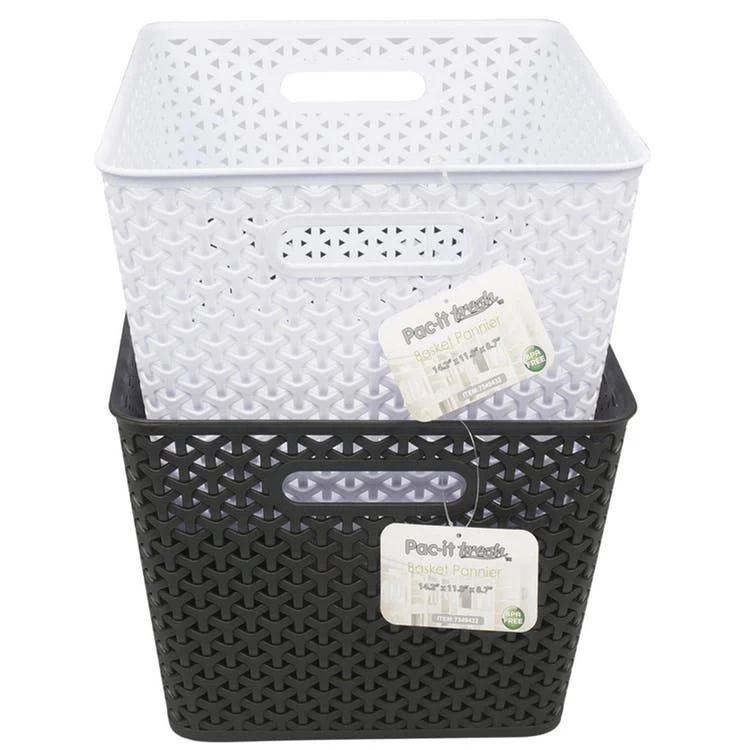 Storage Baskets - Assorted Black & White 14.2" x 11.8" 1