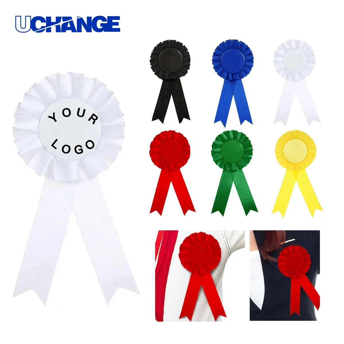 Tinplate Button Badge with Award Ribbon 1