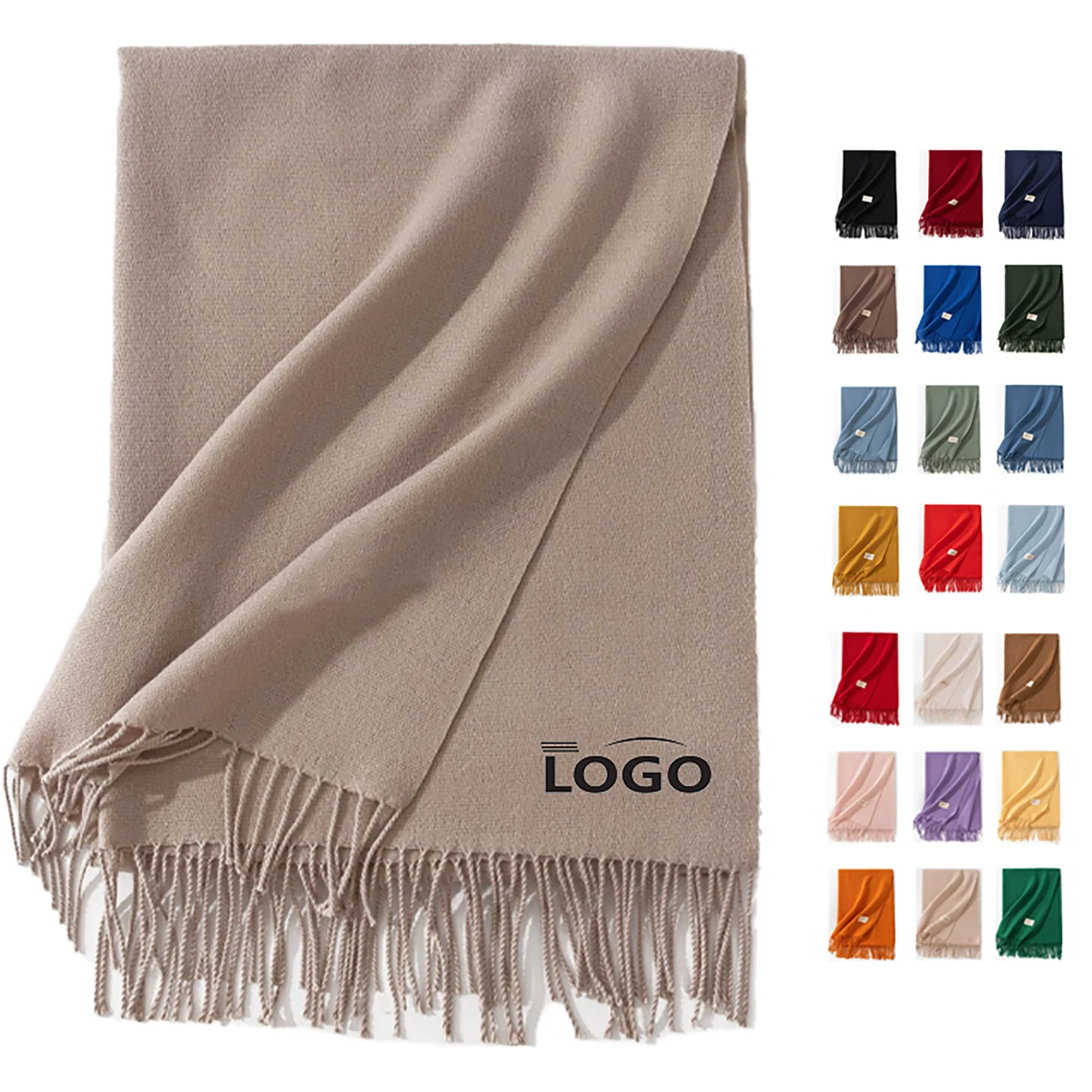 Oversized Pashmina Shawl with Tassel 1
