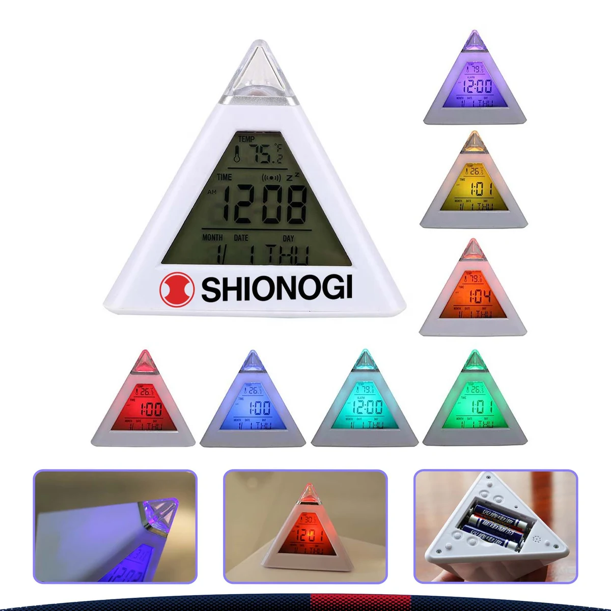 Triangle Colorful Alarm Clock 1