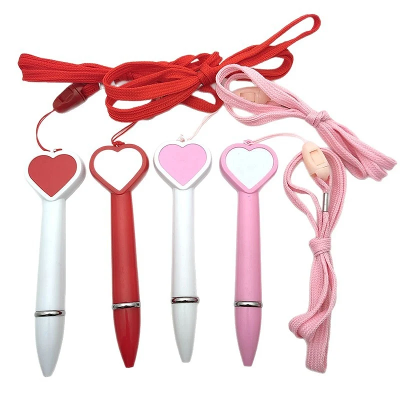 Heart-Shaped Ballpoint Pen W/ Lanyard 1