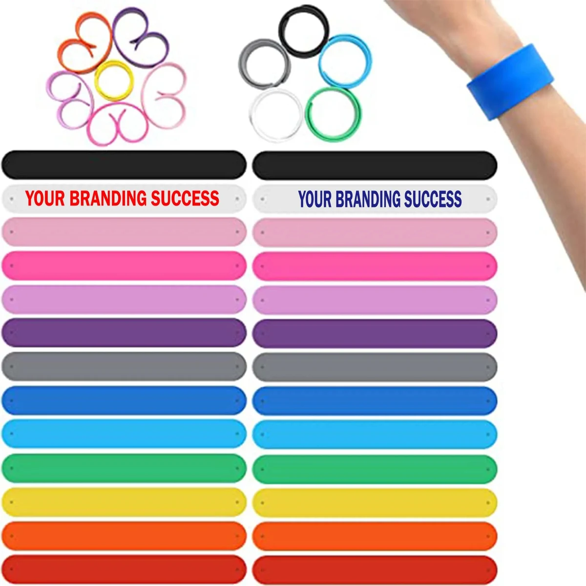 Silicone Slap Bracelets Multicolor 1