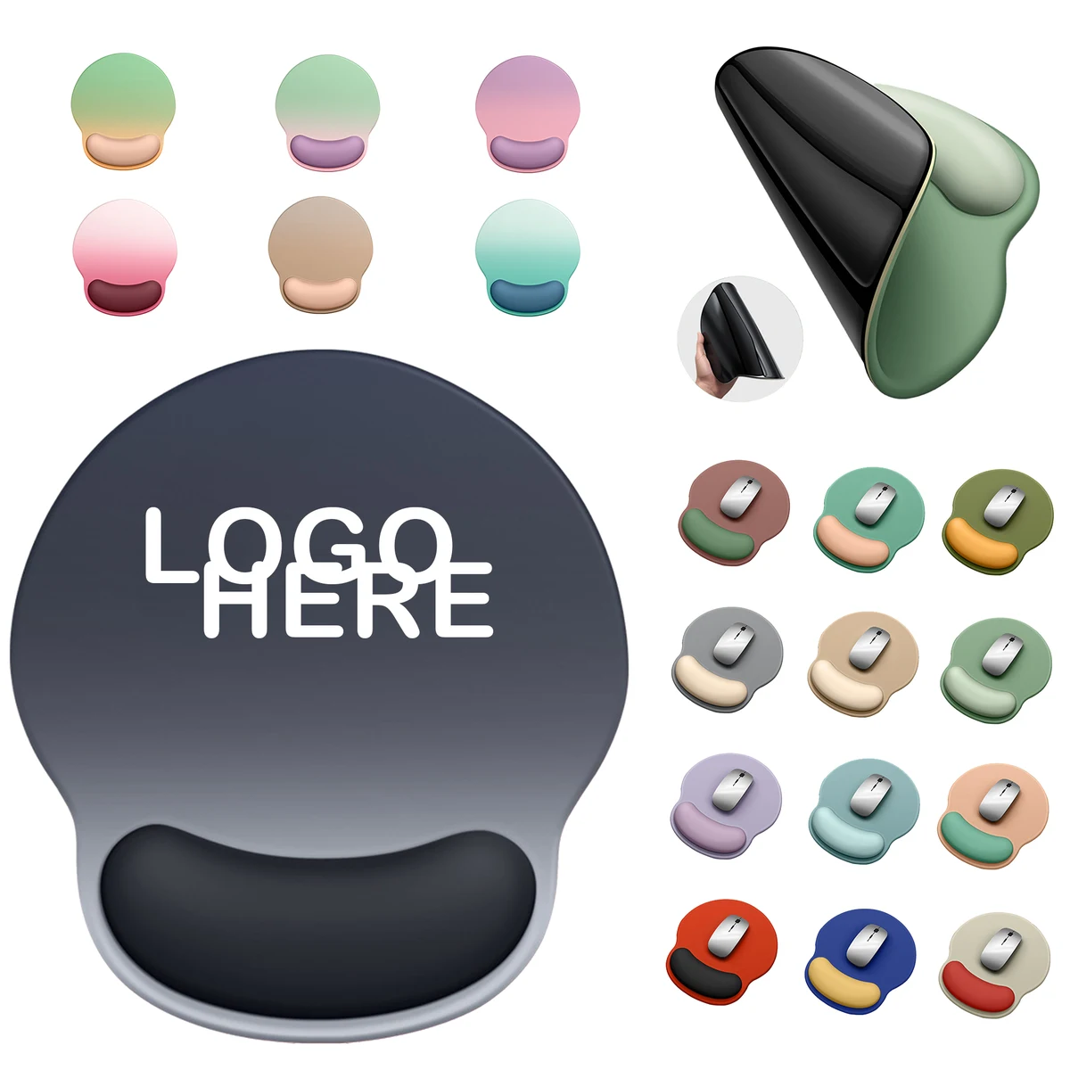 Ergonomic Mouse Pad with Gel Wrist Rest 1