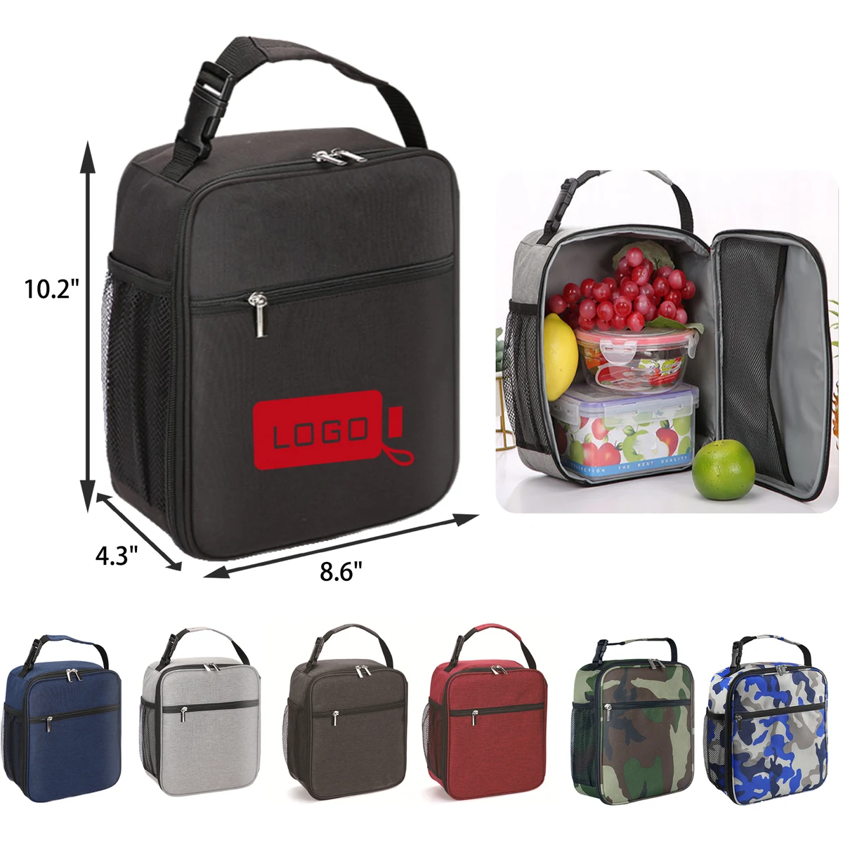 MOQ 50 PCS Stylish Portable Insulated Lunch Bag 1