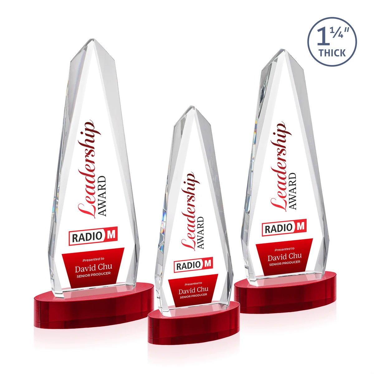 Cheswick VividPrint™ Award on Alberton Base - Red 1
