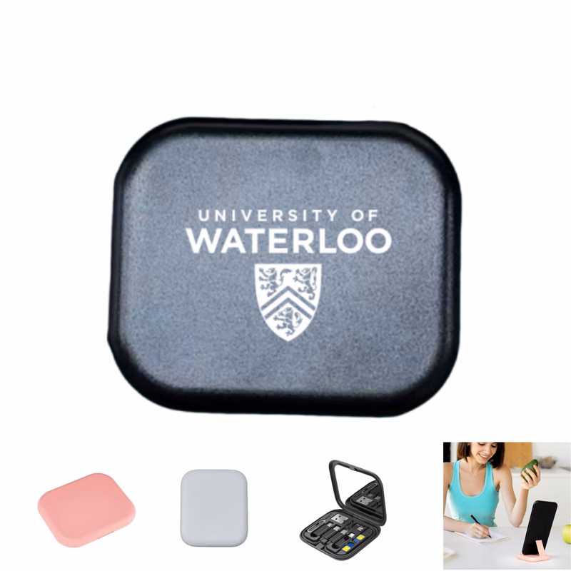 Multi USB Charging Adapter Cable Kit with Makeup Mirror and Phone Stand