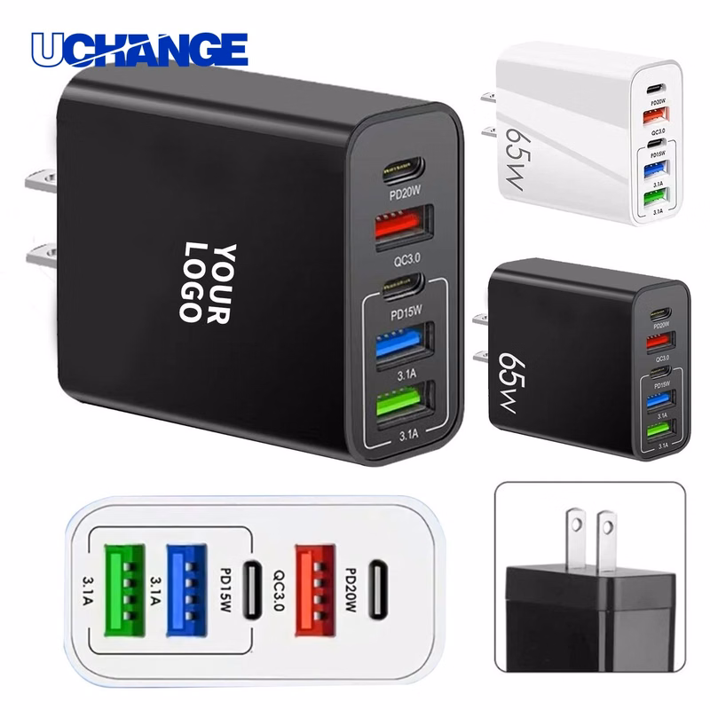 Five Port Fast Charging Wall Charger 65W