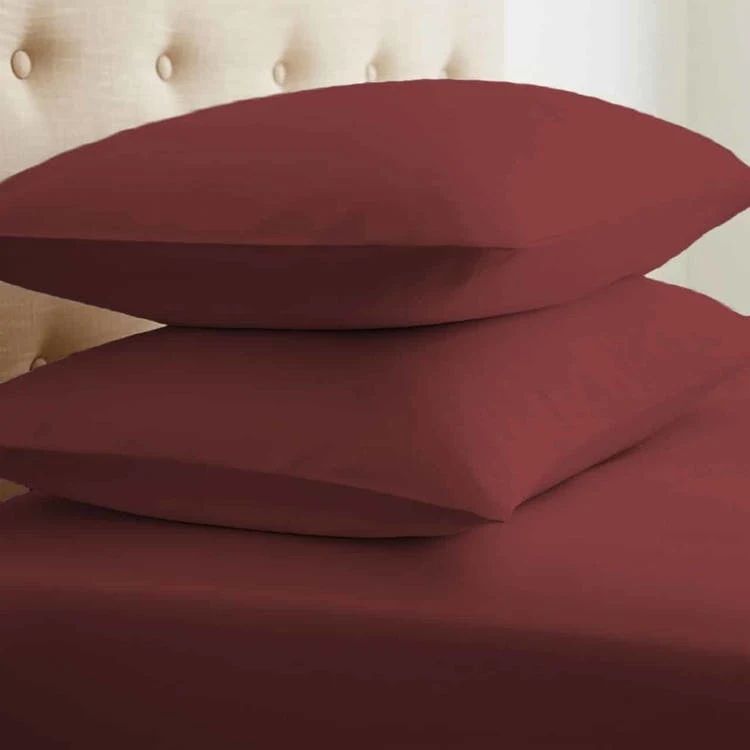 Microfiber Pillowcase Sets - Burgundy King 2 Pack 1