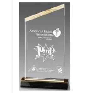 4" x 6" Gold Reflection Beveled Peak Acrylic Award 1