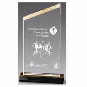 4" x 6" Gold Reflection Beveled Peak Acrylic Award