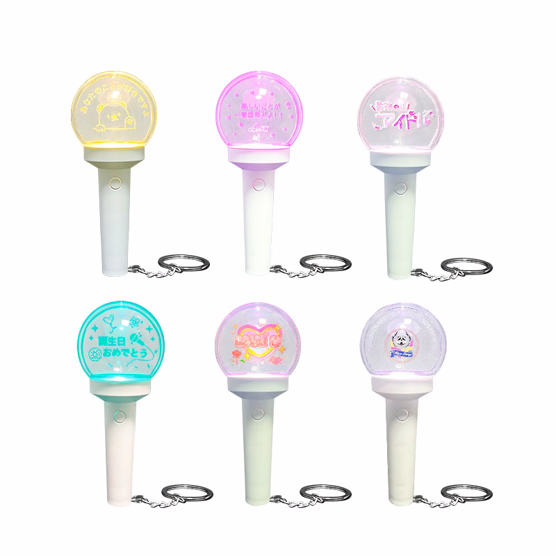 Party favors multicolor glow light stick with keychain