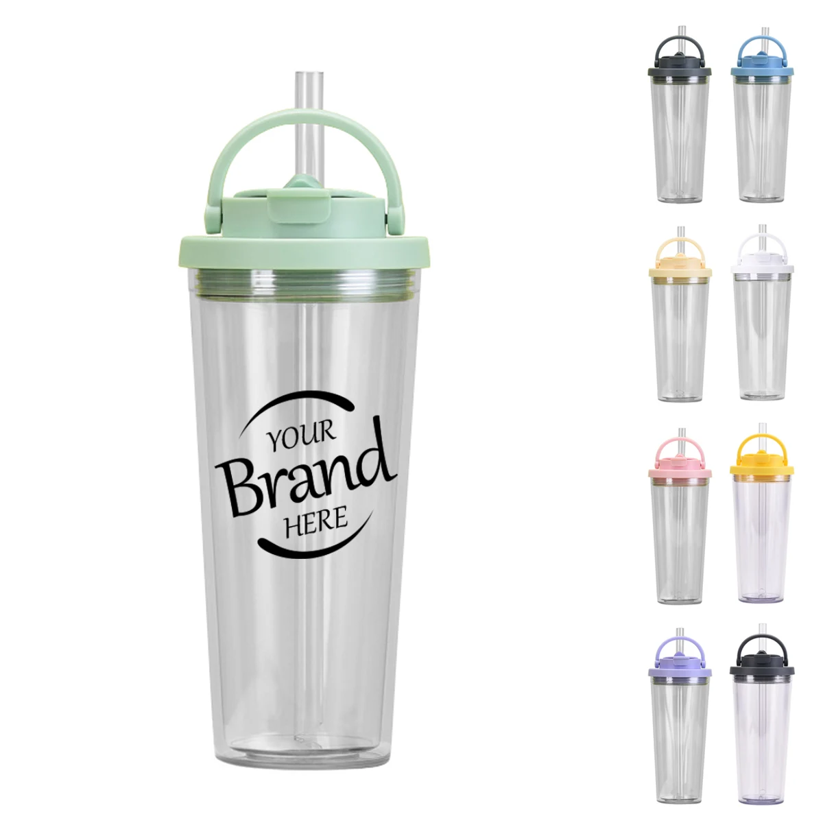 23oz Double Wall Insulated Tumbler With Top Handle 1