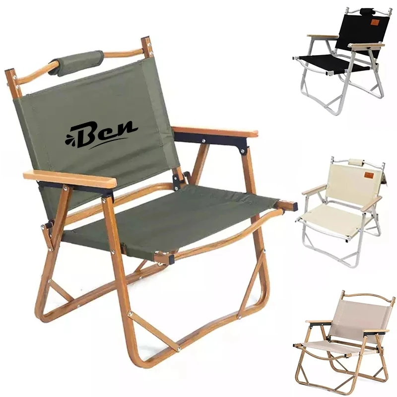 Outdoor Foldable Backpack Portable Wood Camping Chairs 1