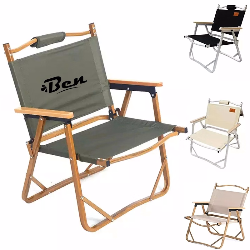 Outdoor Foldable Backpack Portable Wood Camping Chairs