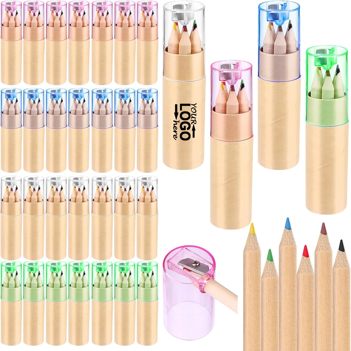 Drawing Colored Pencils With Sharpener In Tube For Kid 1