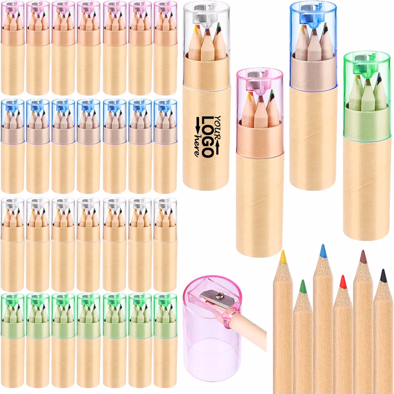 Drawing Colored Pencils With Sharpener In Tube For Kid