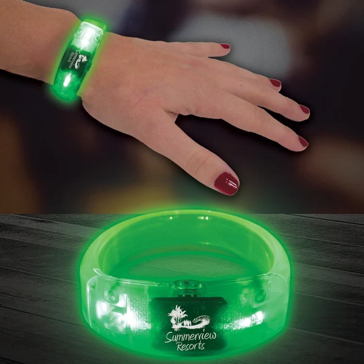 Green 8" Light Up LED Glow Bangle Bracelet 1