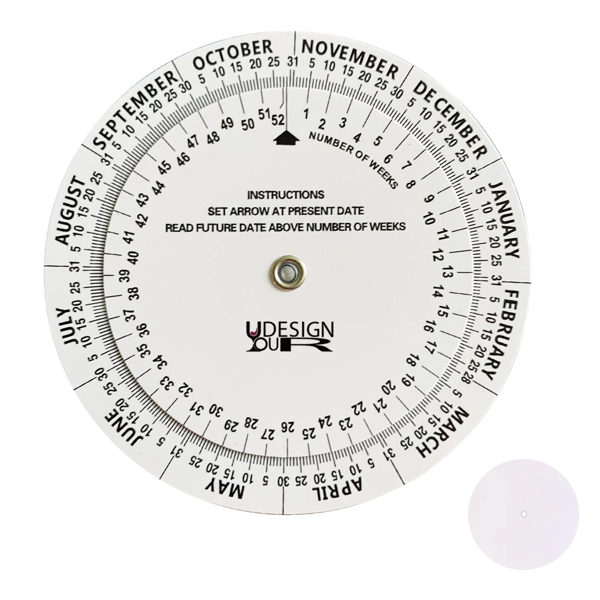 Pregnancy Date Finder Wheel - 5.9-Inch, Easy to Use 1